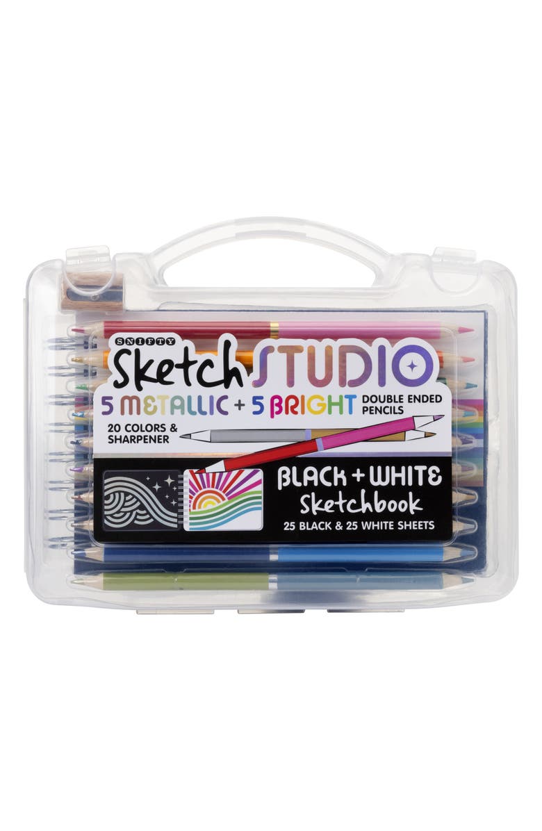 SNIFTY Sketch Stuiod 10-Piece Double-Ended Pencil Case, Main, color, Multi