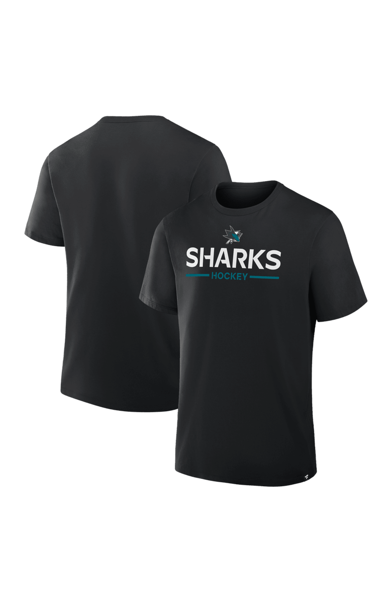 FANATICS Men
s Fanatics Black San Jose Sharks Authentic Pro Primary T-Shirt, Main, color, Black