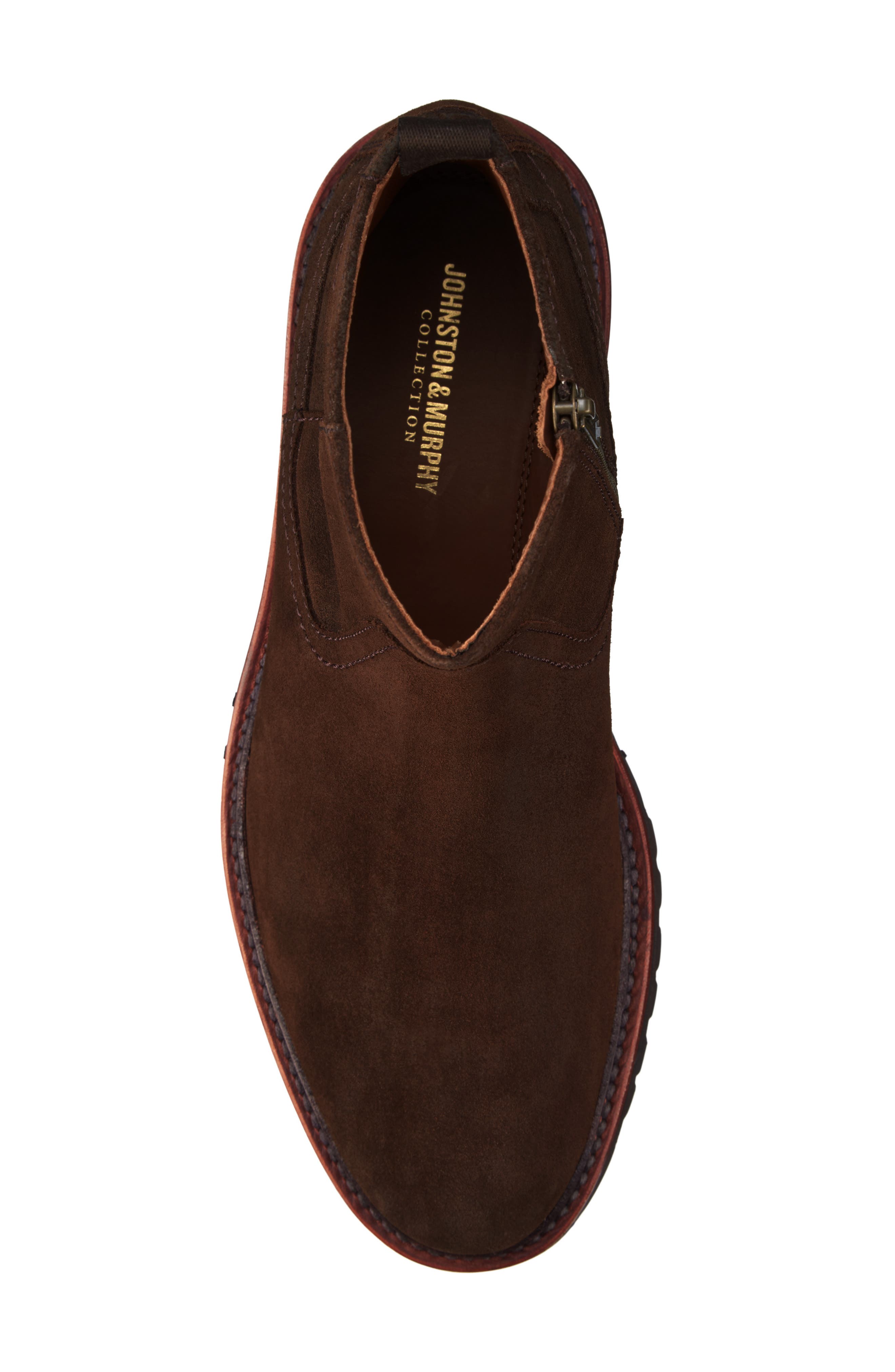 Johnston & Murphy Dudley Lug Water Resistant Boot, Alternate, color, Brown Waxed English Suede