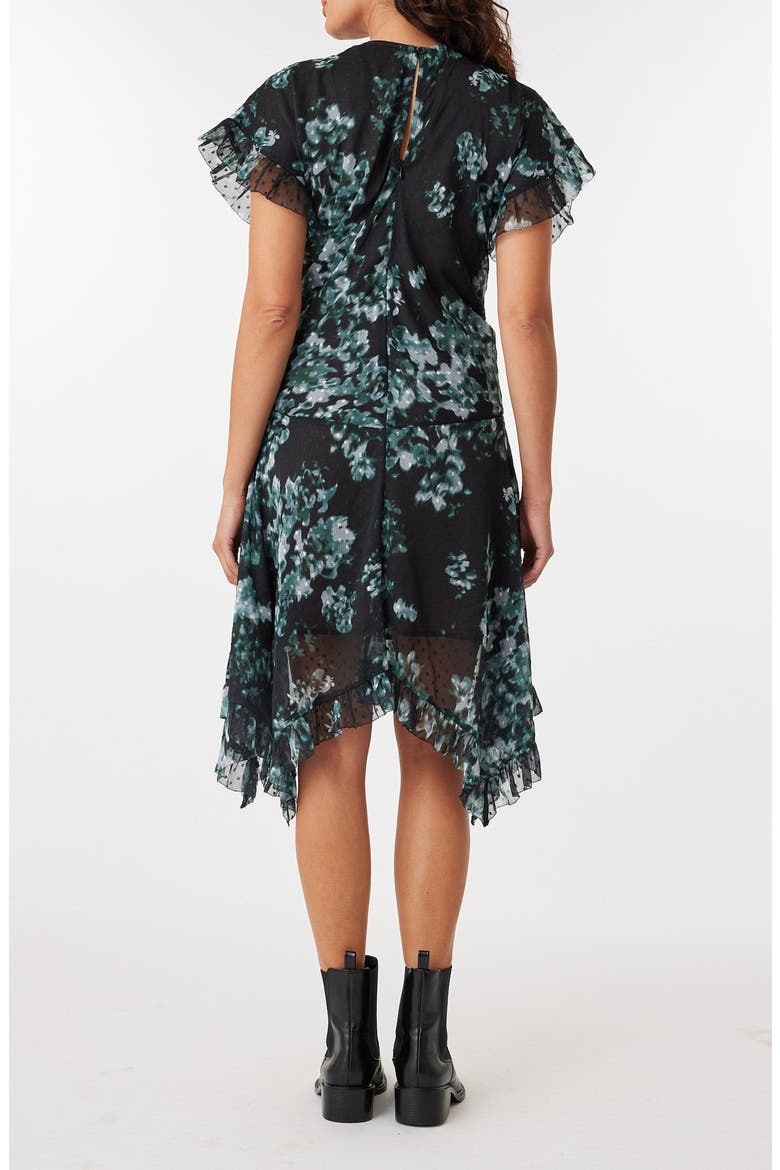 Floral Handkerchief Hem Dress, Alternate, color, BLOSSOM GREEN