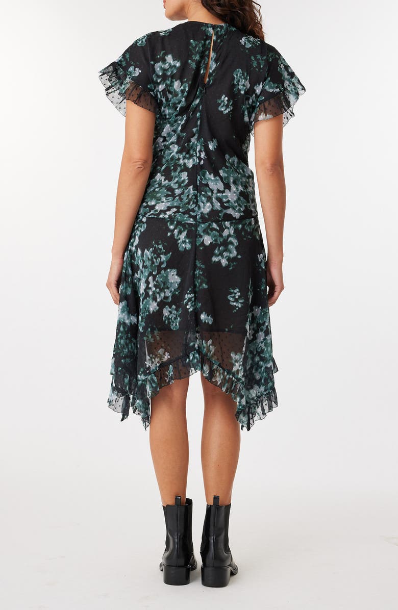 Scotch & Soda Floral Handkerchief Hem Dress, Alternate, color, 
