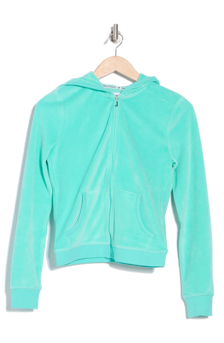 Juicy Couture Heritage Velour Zip-Up Track Jacket, Alternate, color, 