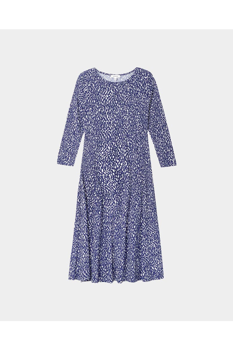 Isla 3/4 Sleeve Dress, Alternate, color, Bright Navy