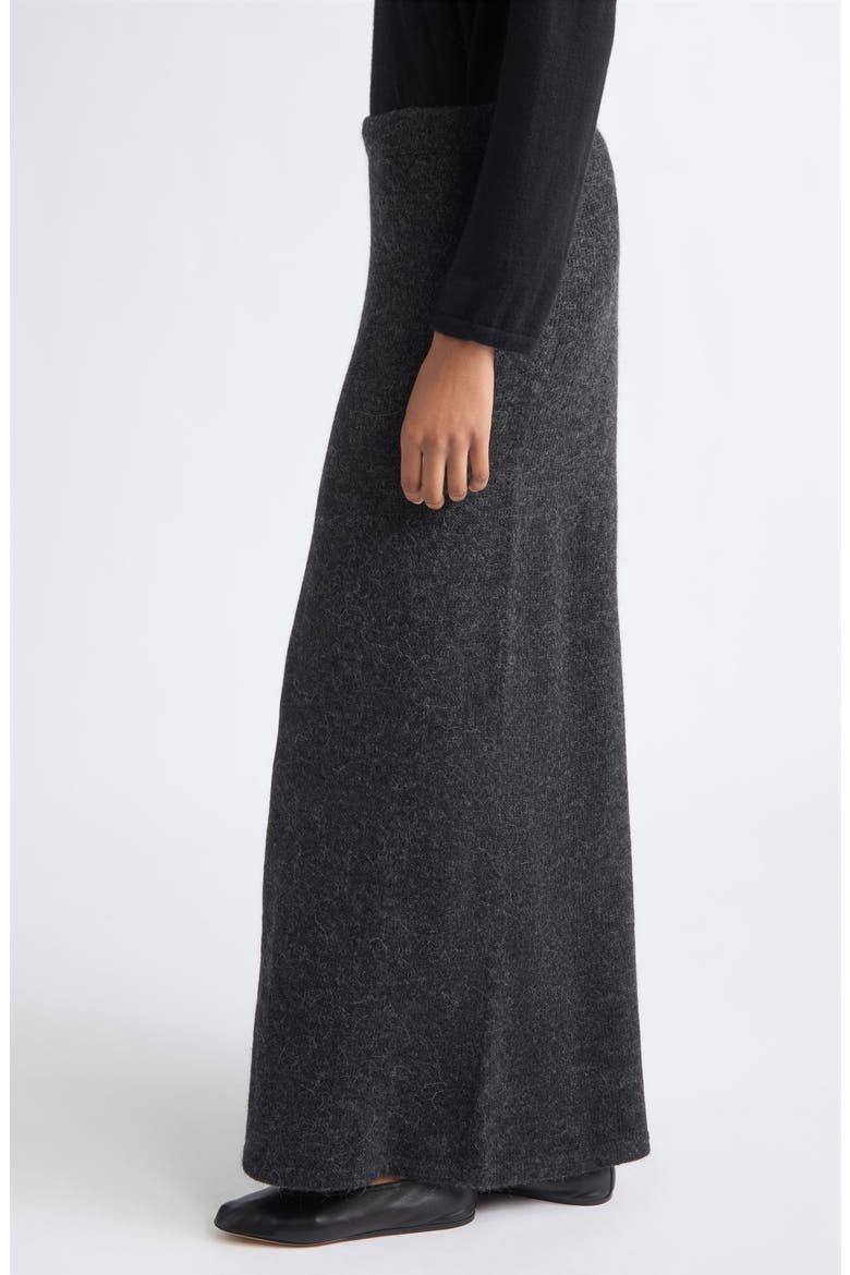 Dione Knit Alpaca & Merino Wool Blend Maxi Skirt, Alternate, color, CHARCOAL