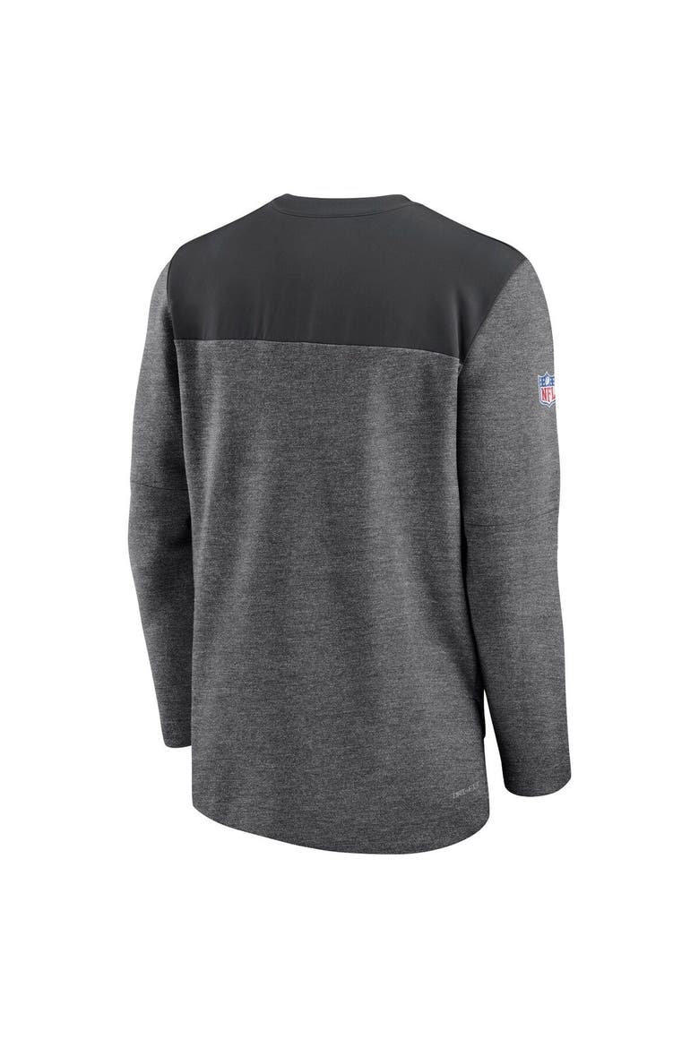 Men's Nike Charcoal Las Vegas Raiders Sideline Lockup Performance Quarter-Zip Top, Alternate, color, Charcoal
