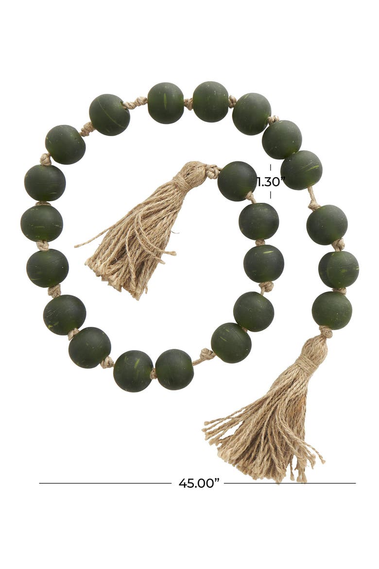 Bohemian Glass Beaded Tassel Garland, Alternate, color, GREEN