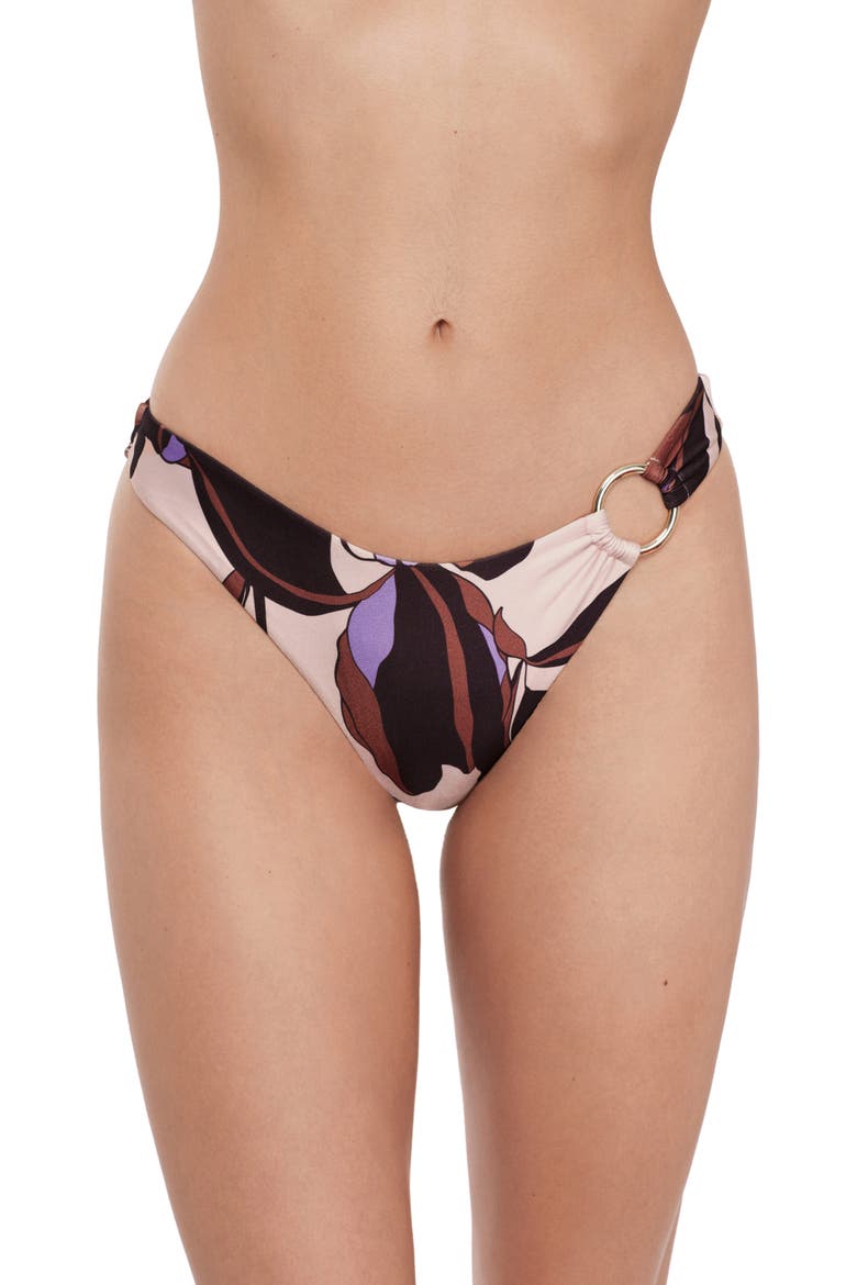 Scoop Front Ring Hipster Bikini Bottoms, Main, color, MULTI
