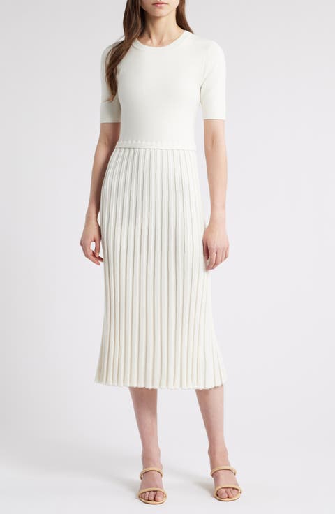 ELIE TAHARI Three-quarter Sleeve Velvet Midi Shirt Dress main image 0