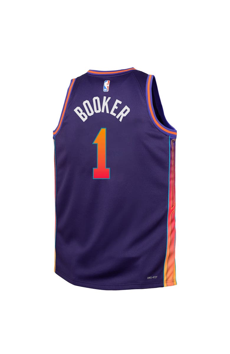 Nike Youth Nike Devin Booker Purple Phoenix Suns  Swingman Replica Jersey - City Edition, Alternate, color, 