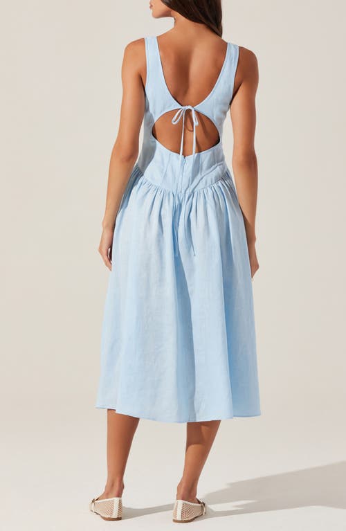 Astr The Label Thierry Sleeveless Midi Dress In Blue
