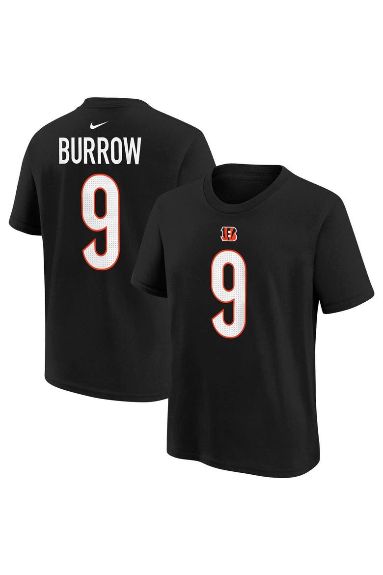 Youth Nike Joe Burrow Black Cincinnati Bengals Player Name & Number T-Shirt, Main, color, Black
