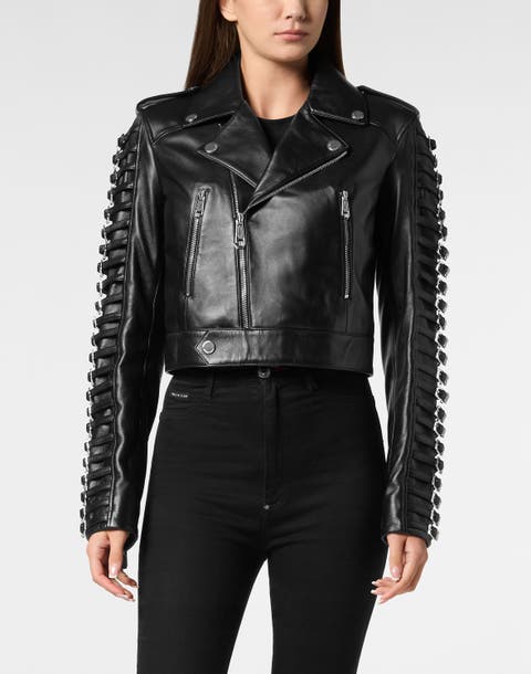 Leather Jacket Skull Women