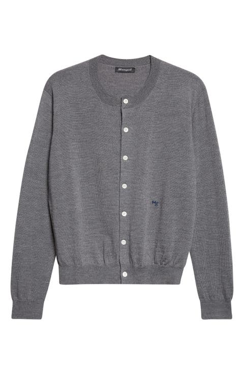 Wool Crewneck Cardigan