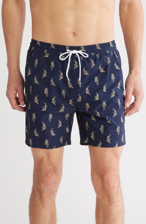 Tiger Print Swim Shorts