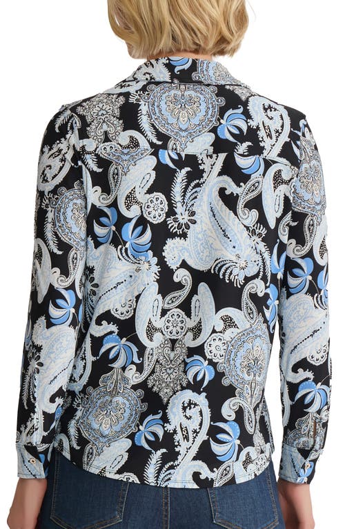 Jones New York Paisley Button-up Shirt In Pink