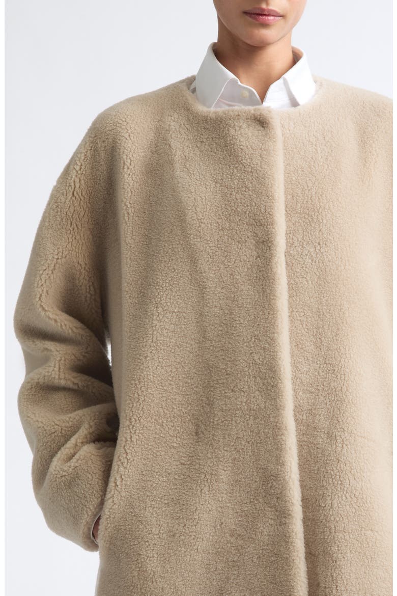 Wool Blend Teddy Fleece Coat, Alternate, color, 1985 CHAMPAGNE