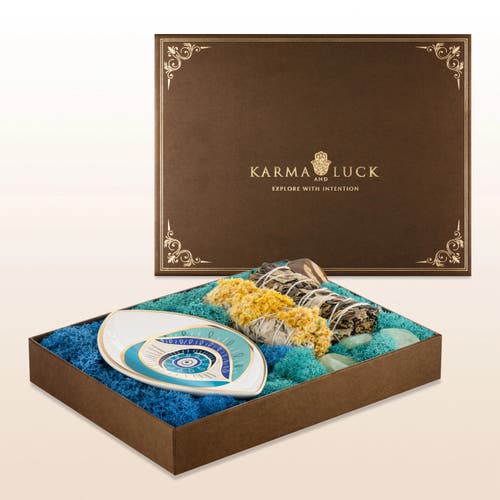 Karma And Luck Mystic Harmony In White/turquoise/aqua
