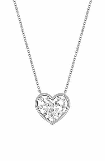 Getty 18k Gold Diamond Heart Pendant Necklace