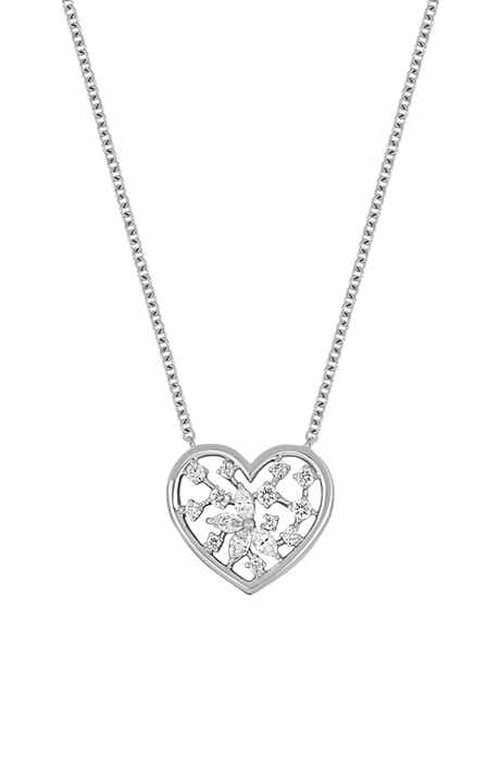 Getty 18k Gold Diamond Heart Pendant Necklace