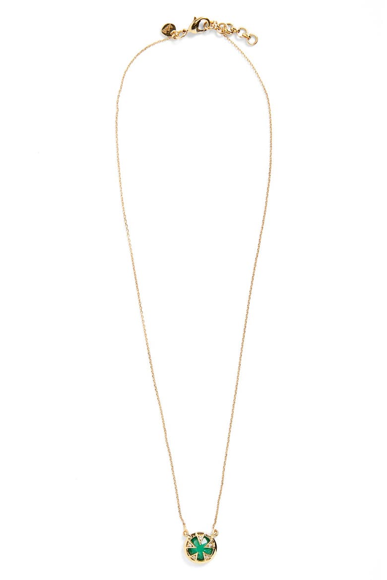 'Tessa' Small Pendant Necklace, Main, color, GOLD/ CHRYSOPRASE