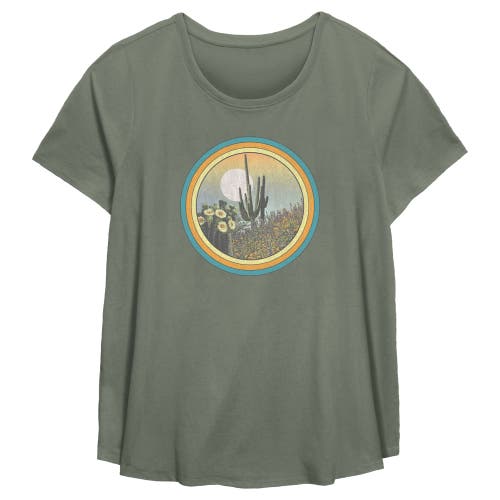 Lost Gods Vintage Frame Desert  Graphic T-shirt In Green