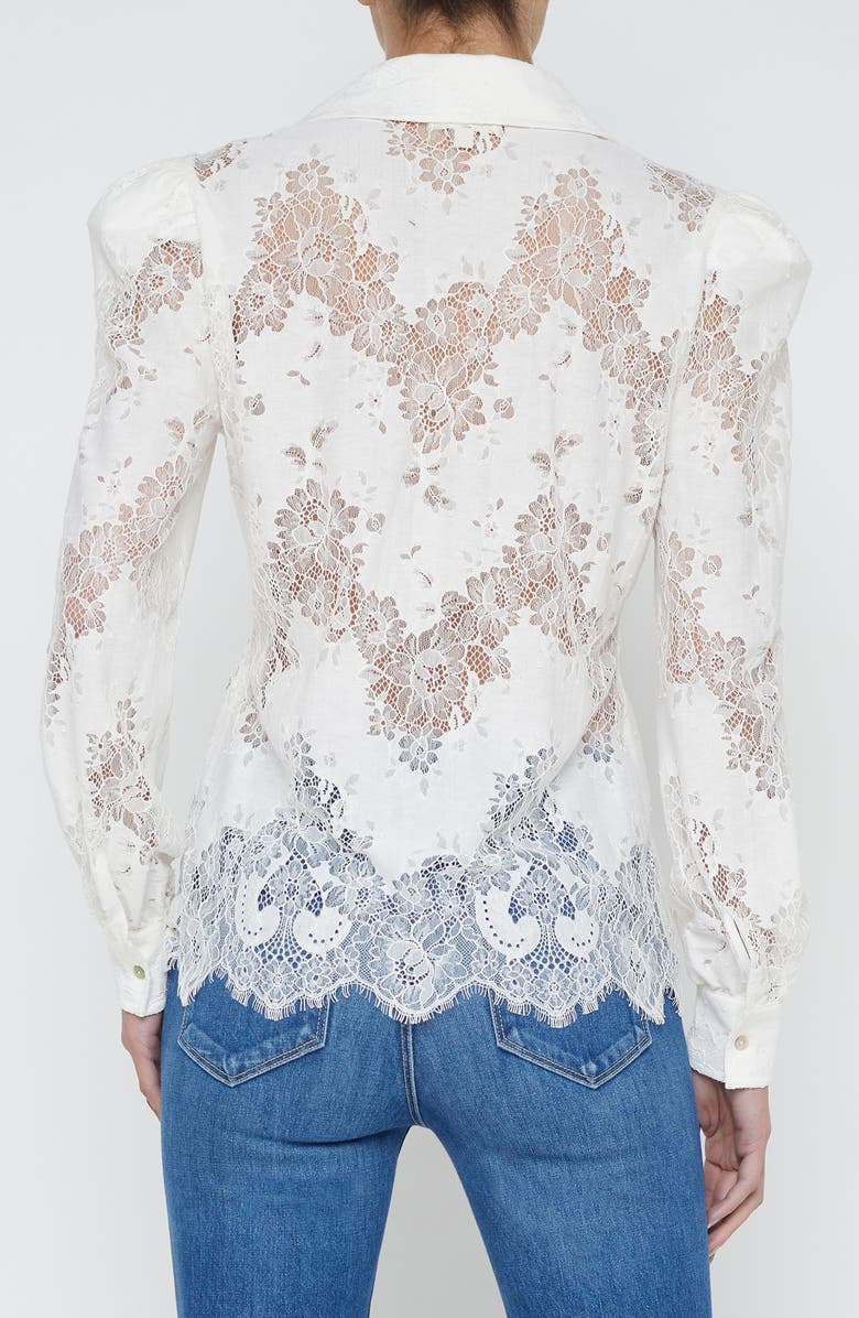 L'AGENCE Jenica Lace Blouse, Alternate, color, Ivory