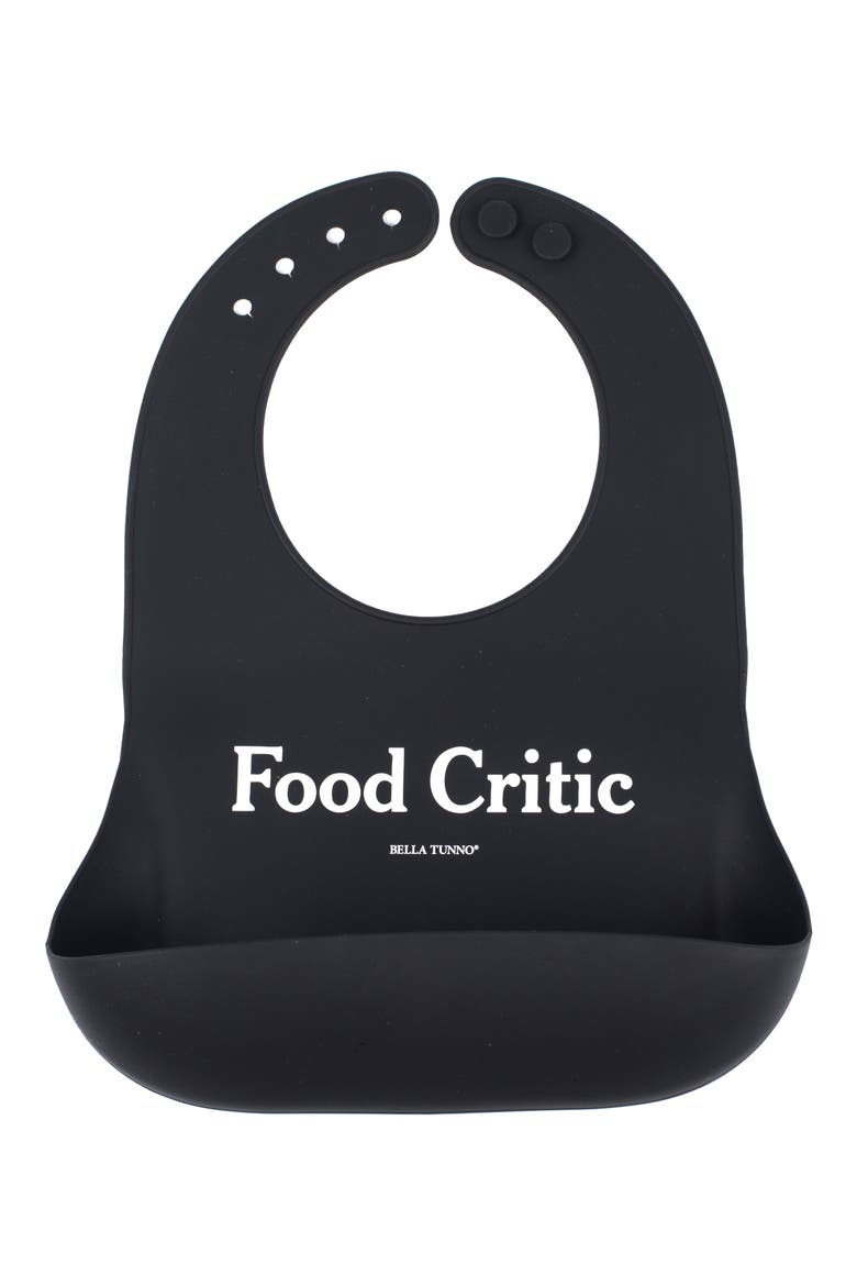 Food Critic Wonder Bib, Main, color, BLACK
