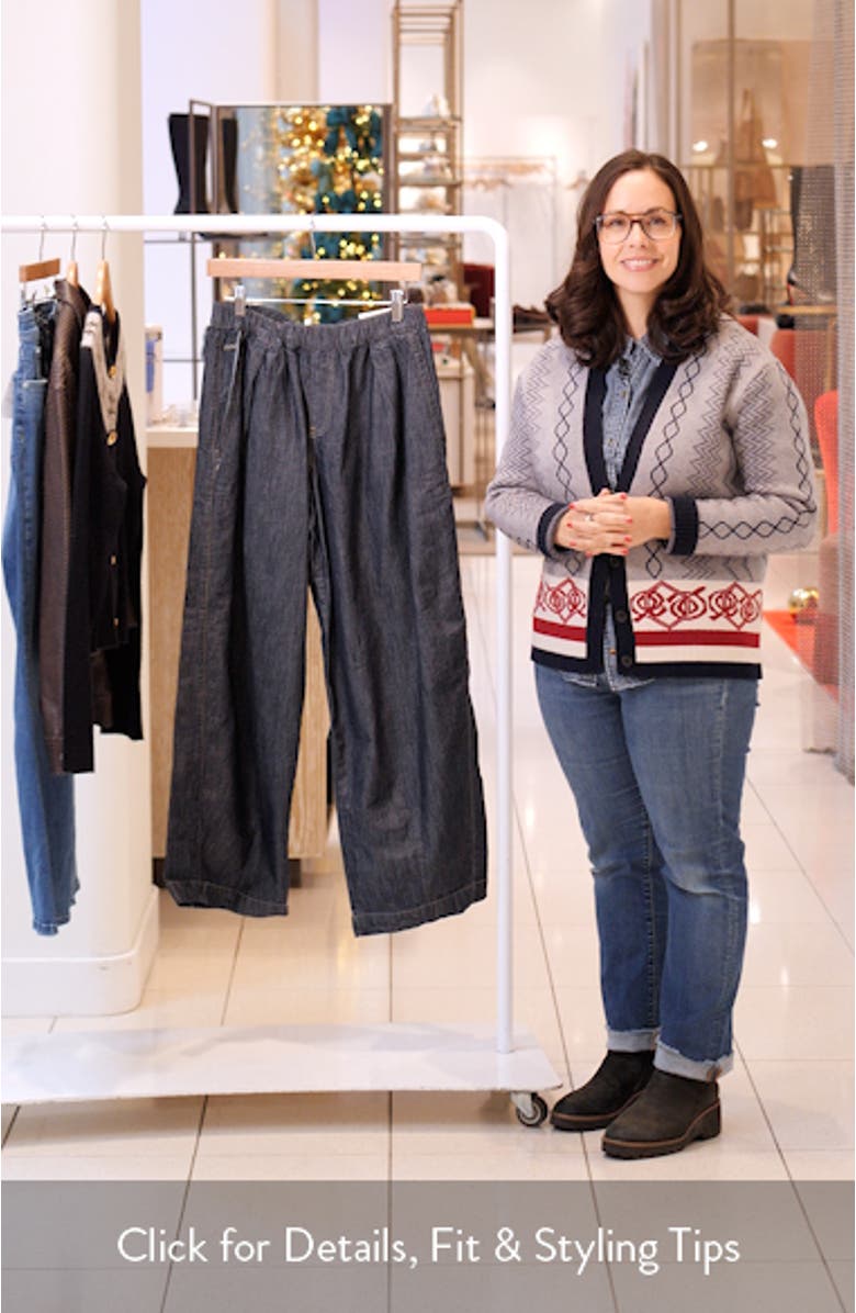 Bobbi Pleated Raw Denim Pants, sales video thumbnail