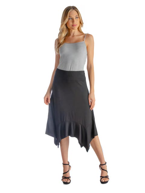 Knee Length Elastic Waist Handkerchief Skirt