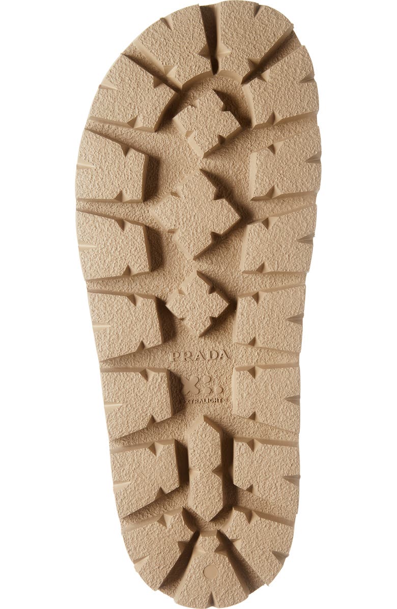 Prada Logo Matelassé Slide Sandal, Alternate, color,