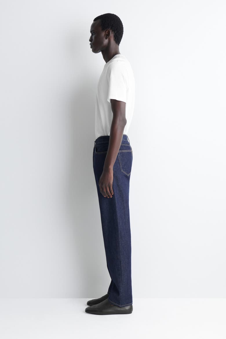 Signature Regular-fit Straight-leg Jeans, Alternate, color, DARK BLUE