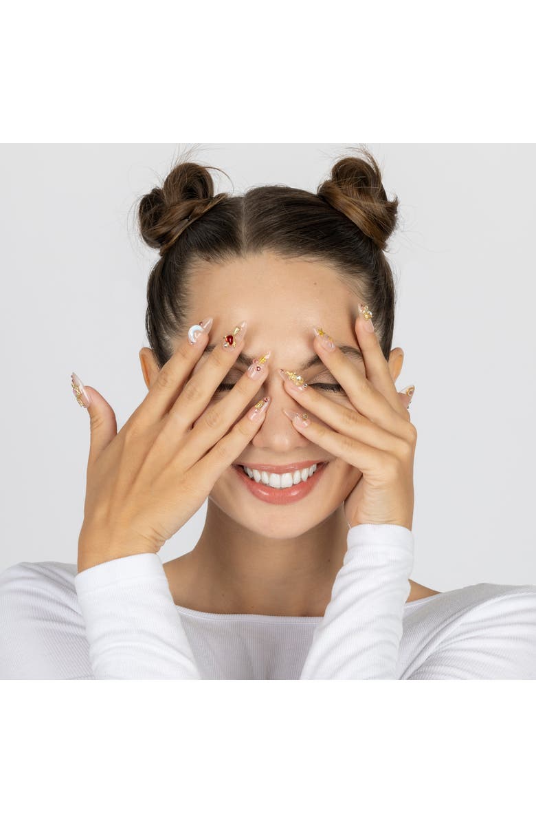 3H Nails Lunar Bloom Luxury Handmade Press On Nails, Main, color, Natural