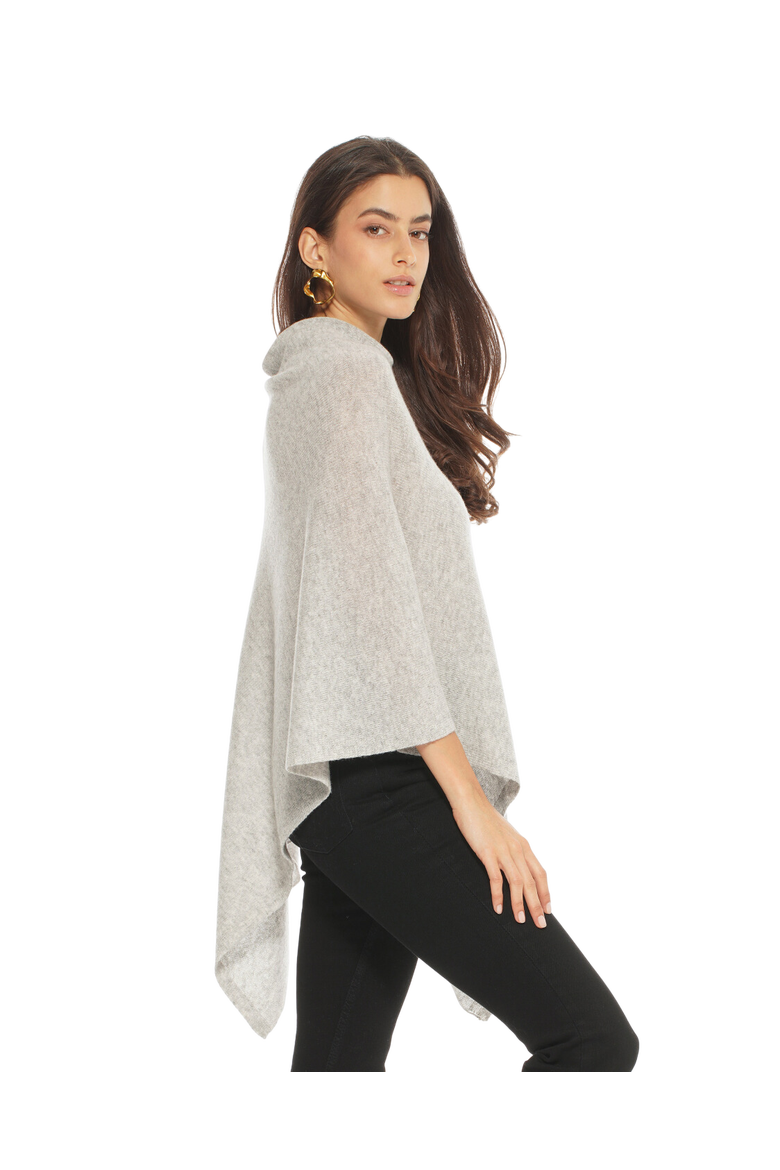 Essential Pure Cashmere Poncho, Alternate, color, Bordeaux