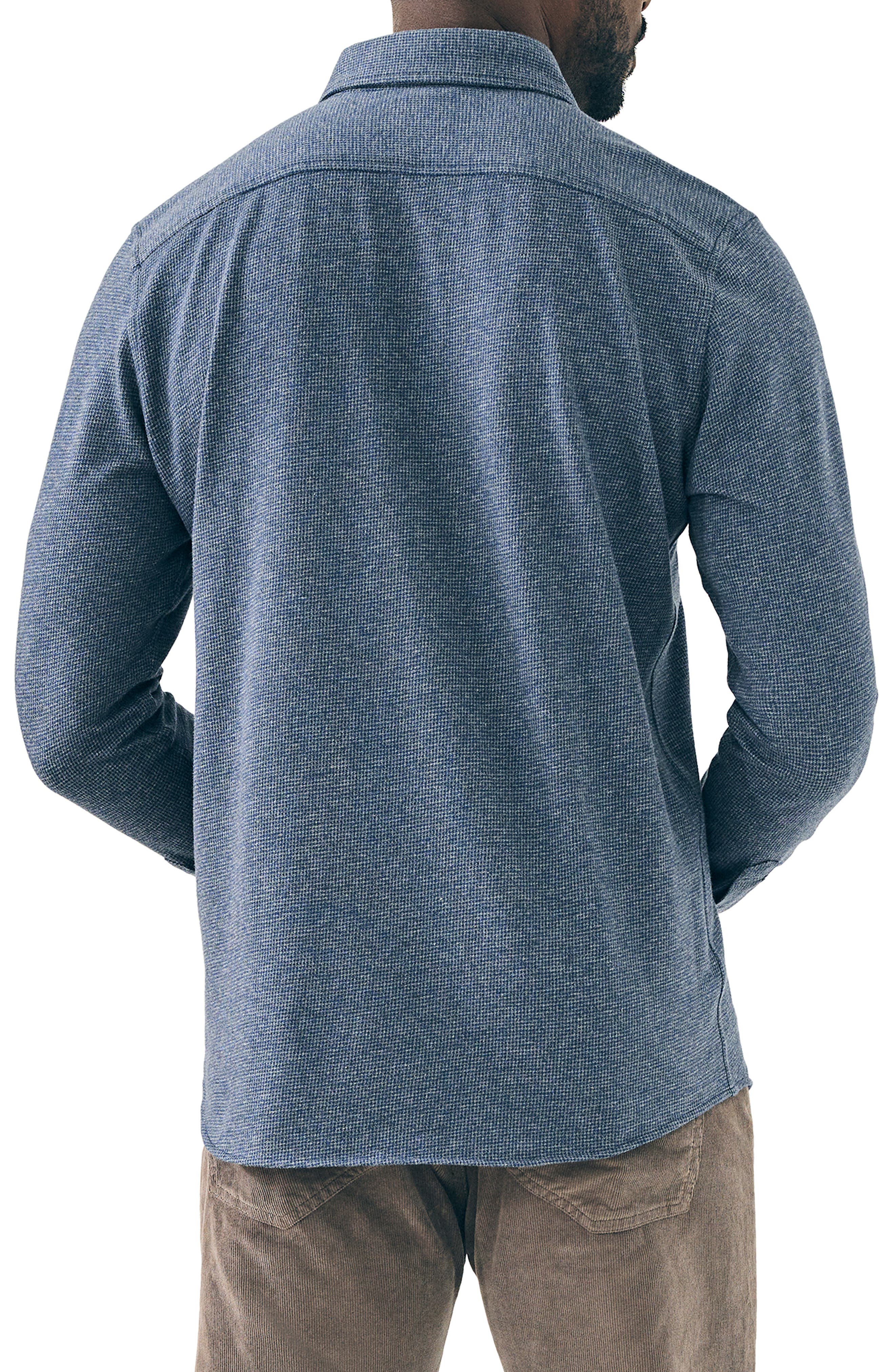Houndstooth Knit Button-Down Shirt - image 2