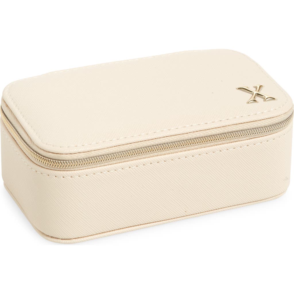 Nordstrom Initial Rectangular Jewelry Box In Neutral