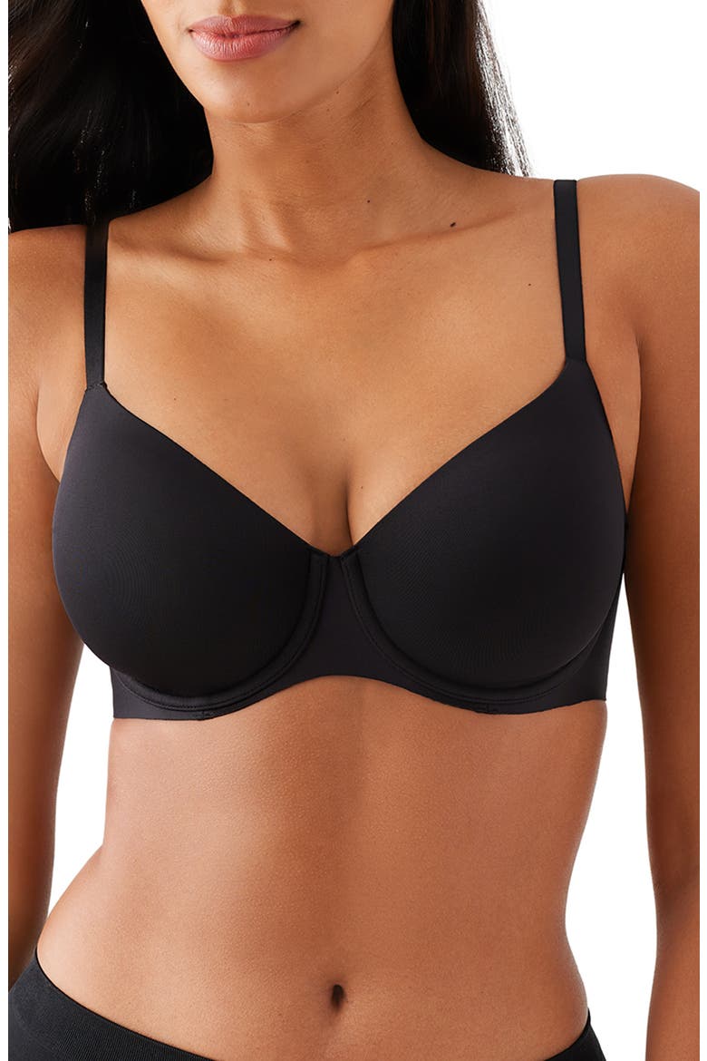 Sleek Standard Underwire Bra, Main, color, BLACK