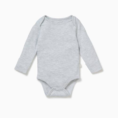 Mori Kids' Long Sleeve Bodysuit In Gray
