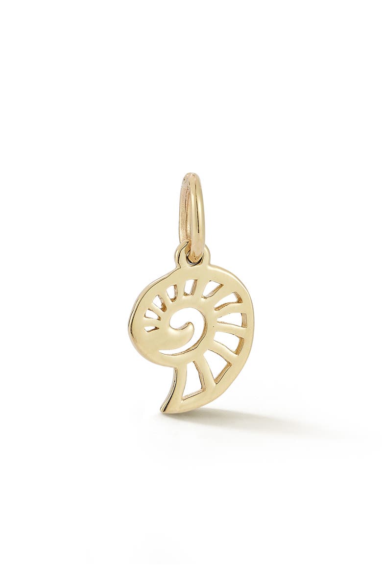 Ember Fine Jewelry 14K Gold Shell Charm, Main, color, Gold