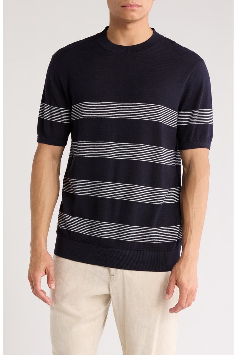 Sweater Tee, Main, color, NAVY/ WHITE STRIPE