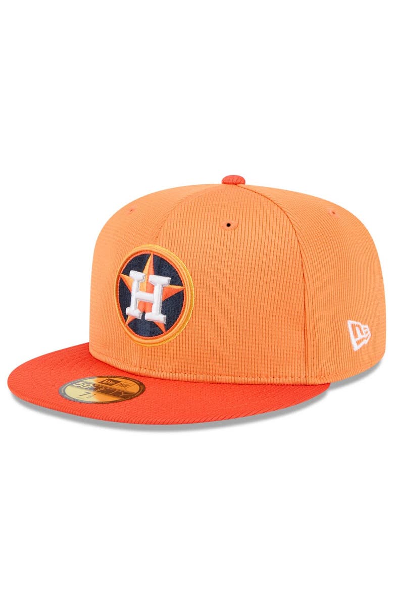 New Era Men's New Era Orange Houston Astros 2025 Spring Training 59FIFTY Fitted Hat, Alternate, color, Orange