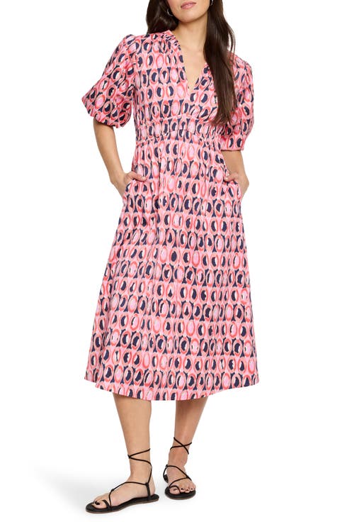 Mary Ikat Ring Midi Dress