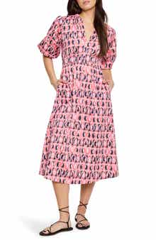 NIC+ZOE Mary Ikat Ring Midi Dress