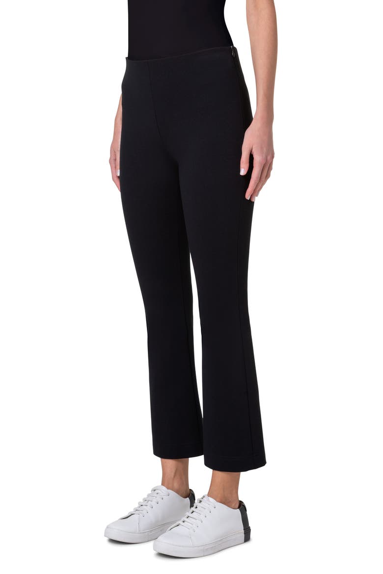 Cindy Bootcut Jersey Pants, Alternate, color, BLACK