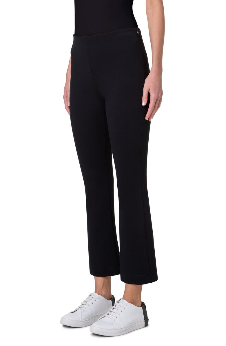 Akris punto Cindy Bootcut Jersey Pants, Alternate, color, Black