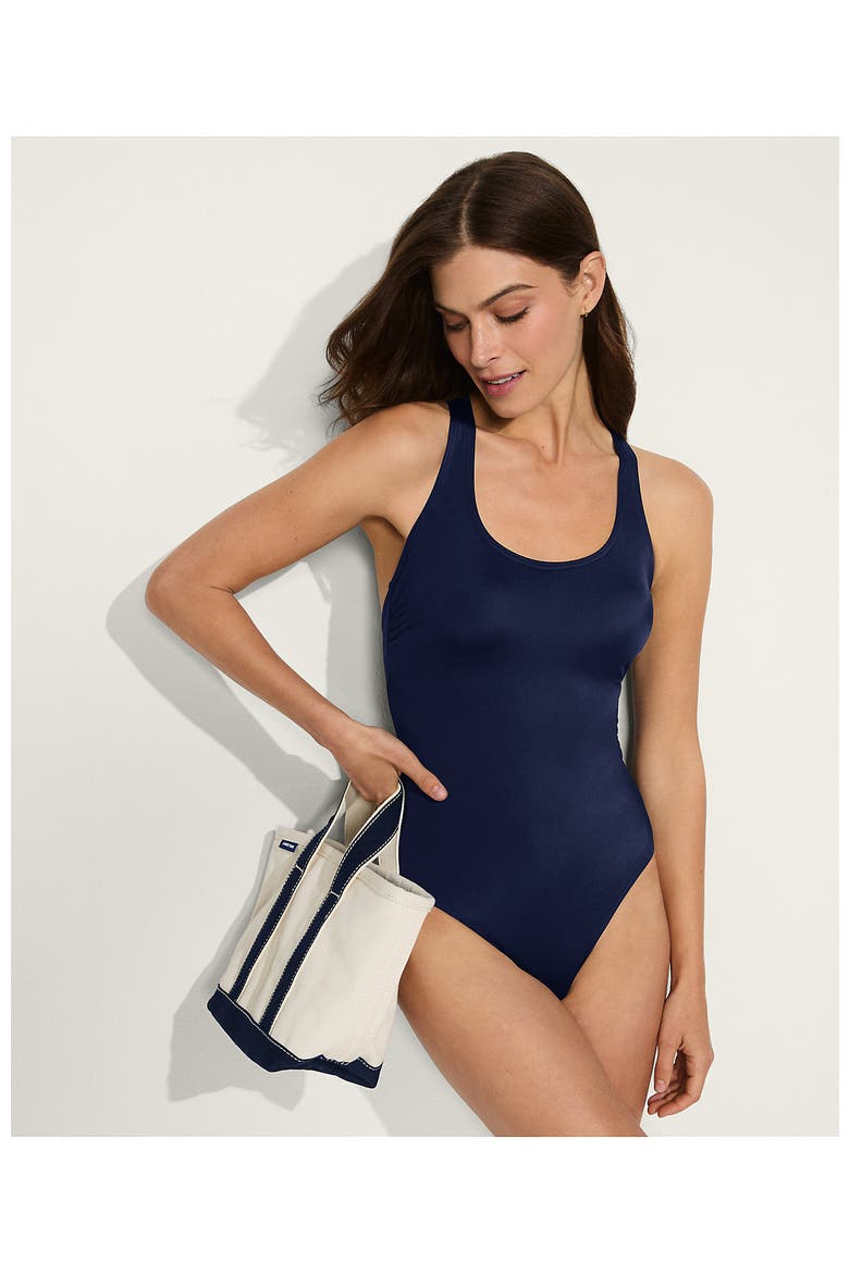 D-Cup Tugless X-Back One Piece Swimsuit, Alternate, color, Deep Sea Navy