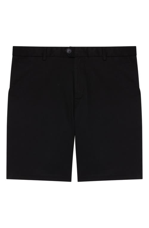 Reiss Wicket Stretch Cotton Chino Shorts In Black