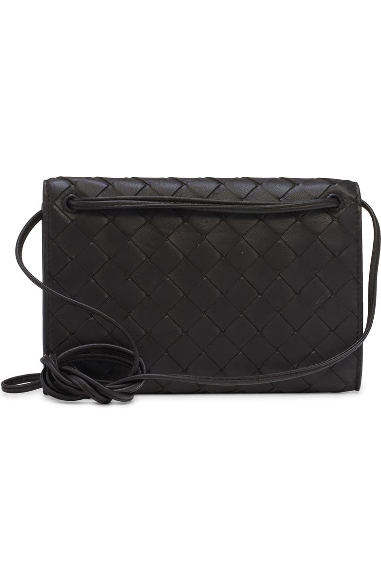 Bottega Veneta Andiamo Intrecciato Lambskin Crossbody Wallet, Alternate, color, 2095 Espresso-Brass V-Si