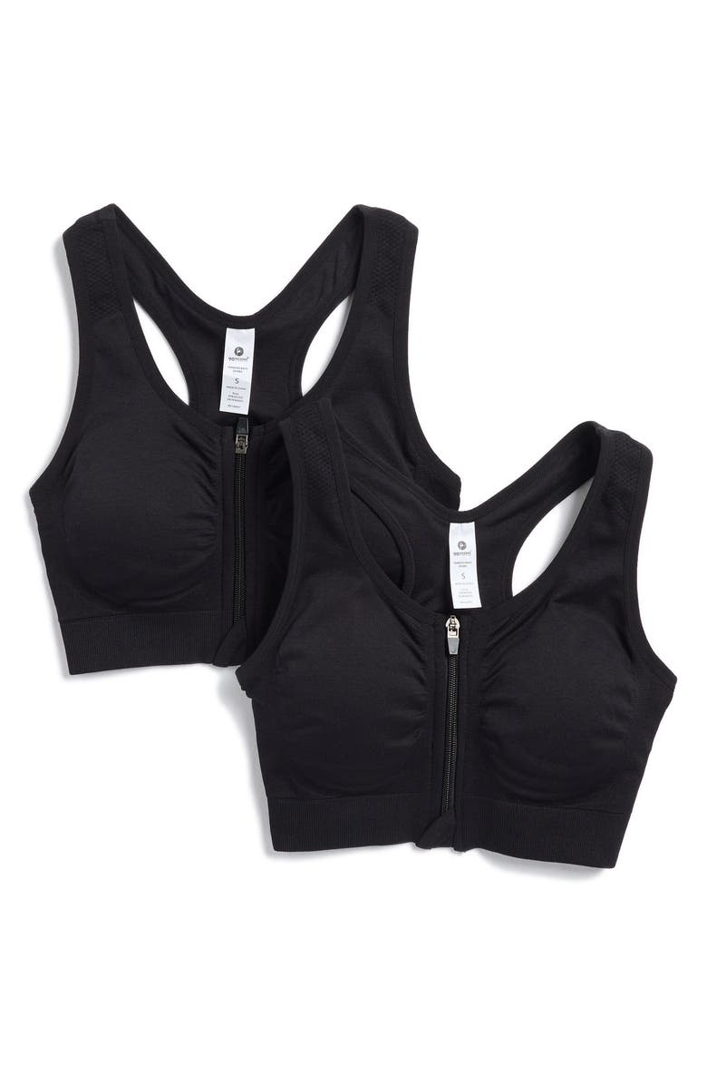 90 DEGREE BY REFLEX Seamless Bra Top - Pack of 2, Main, color, 