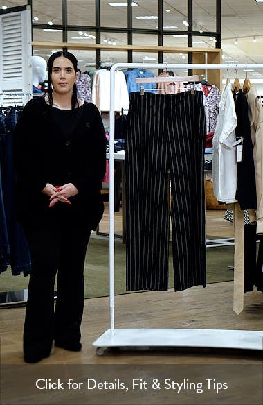 Bardot Anna Pinstripe High Waist Wide Leg Pants (Women) | Nordstrom