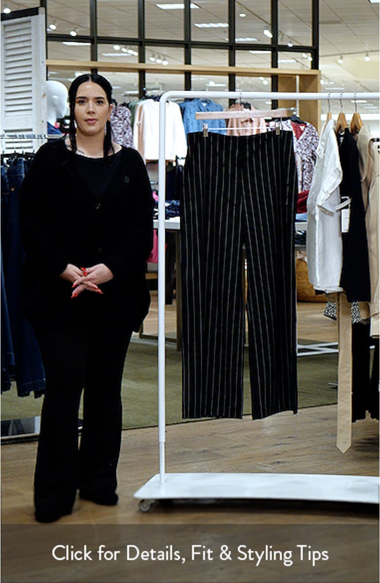 Anna Pinstripe High Waist Wide Leg Pants, sales video thumbnail